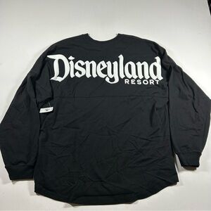 NEW Walt Disney Parks Black Spirit Jersey Long Sleeve Mickey Mouse Shirt Size XL